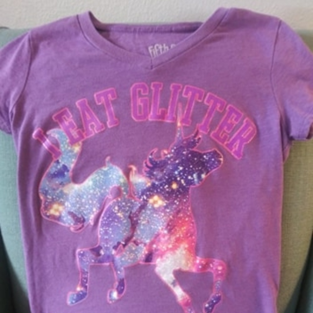 I Eat Glitter Purple Unicorn Tshirt